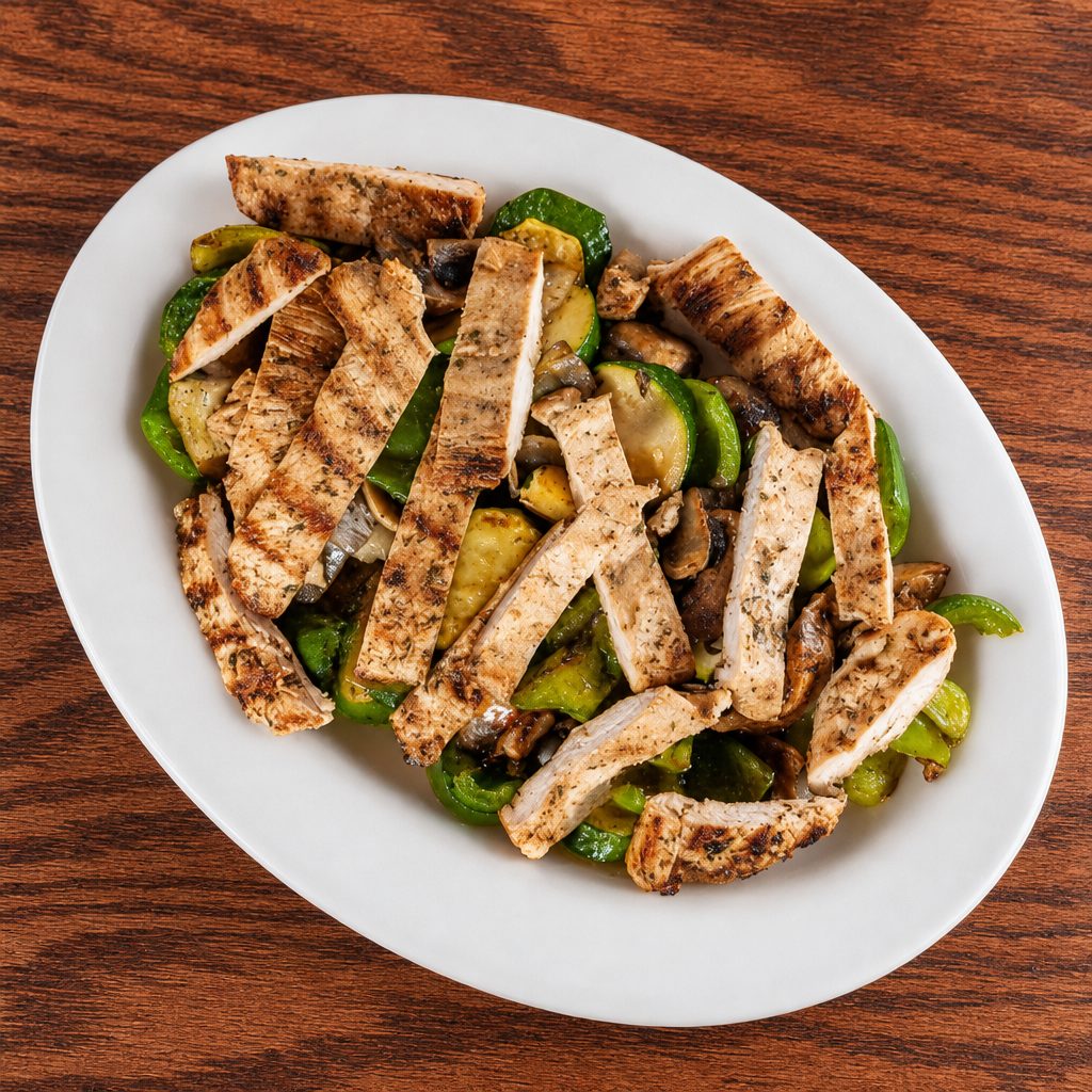 Grilled Chicken with Vegetables.
