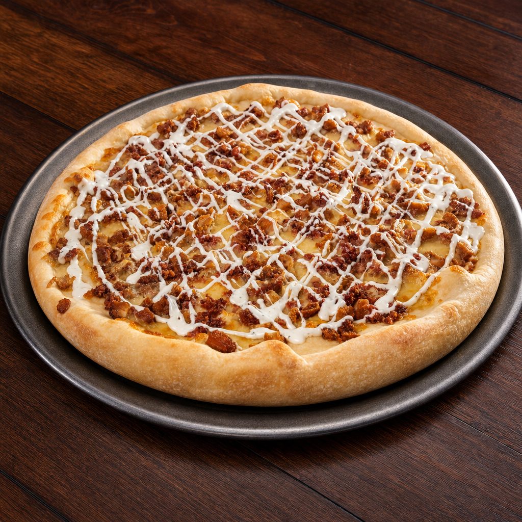 Chicken Bacon Ranch Pizza.