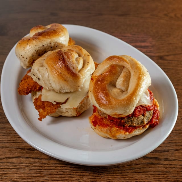 Catering - Garlic Knot Sliders.